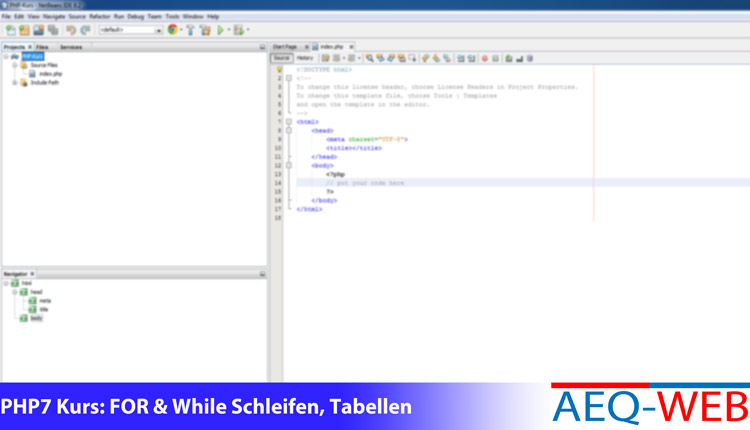 PHP7 Kurs FOR & WHILE LOOP Table