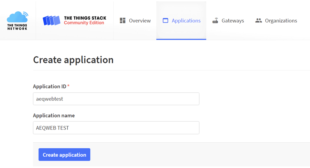 TTN Add Application
