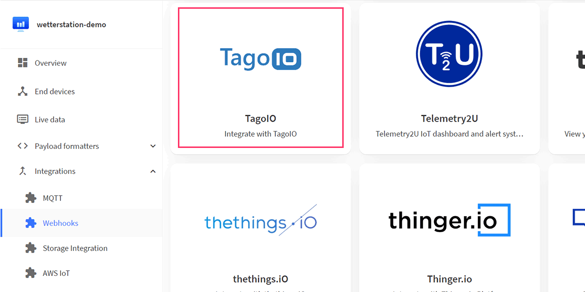 TTN TagoIO Integration