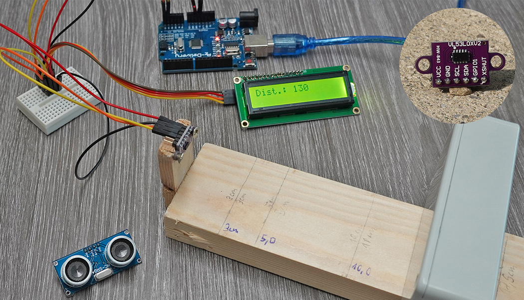 Arduino VL53L0X Laser Distance Sensor - Time of Flight