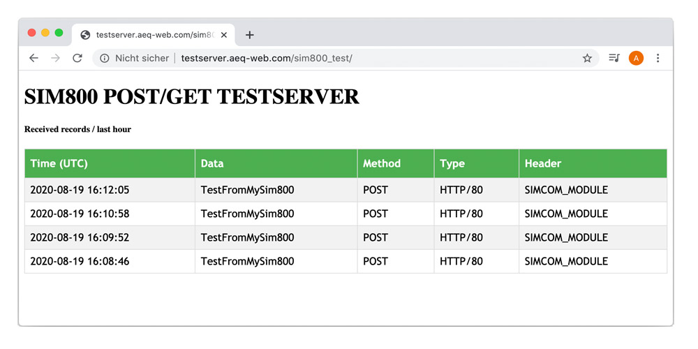 AEQ-WEB HTTP Testserver