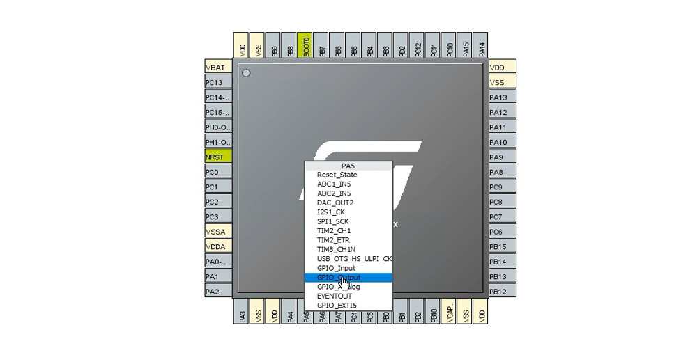 STM CubeIDE Setup GPIO for Blink-Example