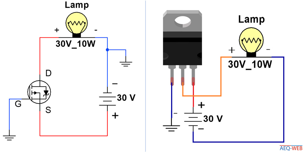 Schaltregler Bauteilkunde, P-Kanal-MOSFET